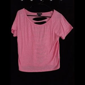 **Pink scoop neck top